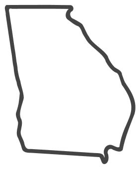 Free Georgia outline with HOME on border, cricut or Silhouette design, vector image, pattern, map shape 
cutting file.