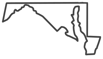 Free Maryland outline with HOME on border, cricut or Silhouette design, vector image, pattern, map shape 
cutting file.