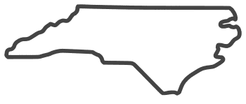 North Carolina Map Outline Printable State Shape Stencil Pattern   North Carolina Thick Outline 444444 