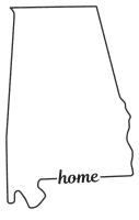 Alabama outline with HOME on border, free, printable, cricut or Silhouette design, vector image, pattern, map shape, cutting file.