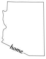 Arizona outline with HOME on border, free, printable, cricut or Silhouette design, vector image, pattern, map shape, cutting file.