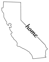 California outline with HOME on border, free, printable, cricut or Silhouette design, vector image, pattern, map shape, cutting file.