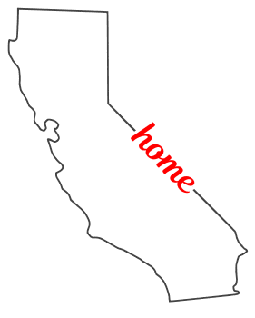 Free California outline with HOME on border, cricut or Silhouette design, vector image, pattern, map shape 
cutting file.