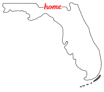 Free Florida outline with HOME on border, cricut or Silhouette design, vector image, pattern, map shape 
cutting file.