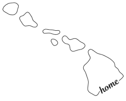 Hawaii outline with HOME on border, free, printable, cricut or Silhouette design, vector image, pattern, map shape, cutting file.