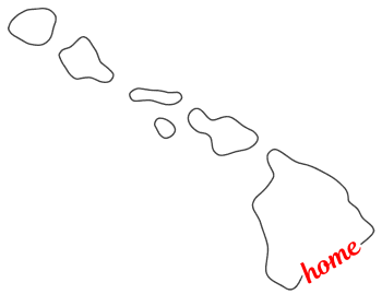 Free Hawaii outline with HOME on border, cricut or Silhouette design, vector image, pattern, map shape 
cutting file.
