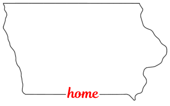 Free Iowa outline with HOME on border, cricut or Silhouette design, vector image, pattern, map shape 
cutting file.