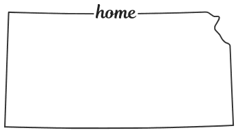 Free Kansas outline with HOME on border, cricut or Silhouette design, vector image, pattern, map shape, cutting file