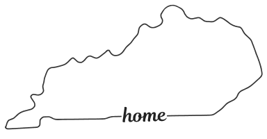Kentucky outline with HOME on border, free, printable, cricut or Silhouette design, vector image, pattern, map shape, cutting file.
