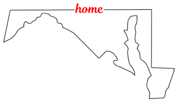 Free Maryland outline with HOME on border, cricut or Silhouette design, vector image, pattern, map shape 
cutting file.