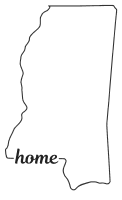 Mississippi outline with HOME on border, free, printable, cricut or Silhouette design, vector image, pattern, map shape, cutting file.