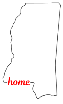 Free Mississippi outline with HOME on border, cricut or Silhouette design, vector image, pattern, map shape 
cutting file.