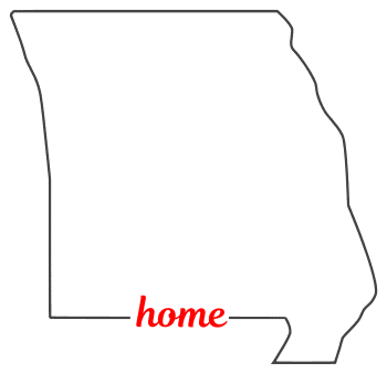Free Missouri outline with HOME on border, cricut or Silhouette design, vector image, pattern, map shape 
cutting file.