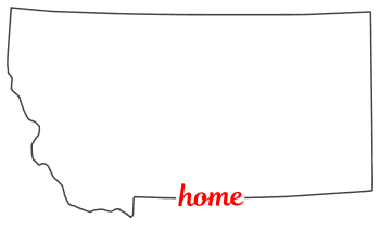 Free Montana outline with HOME on border, cricut or Silhouette design, vector image, pattern, map shape 
cutting file.