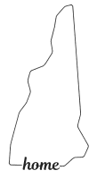 New Hampshire outline with HOME on border, free, printable, cricut or Silhouette design, vector image, pattern, map shape, cutting file.