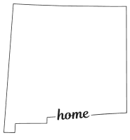 New Mexico outline with HOME on border, free, printable, cricut or Silhouette design, vector image, pattern, map shape, cutting file.