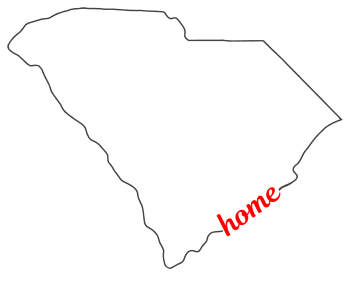 South Carolina – Map Outline, Printable State, Shape, Stencil, Pattern