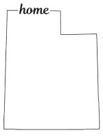 Utah outline with HOME on border, free, printable, cricut or Silhouette design, vector image, pattern, map shape, cutting file.
