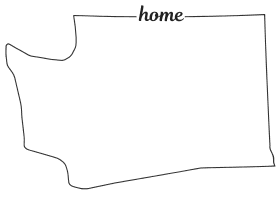 Washington outline with HOME on border, free, printable, cricut or Silhouette design, vector image, pattern, map shape, cutting file.