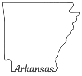 Free Arkansas outline with state name on border, cricut or Silhouette design, vector image, pattern, map 
shape cutting file.
