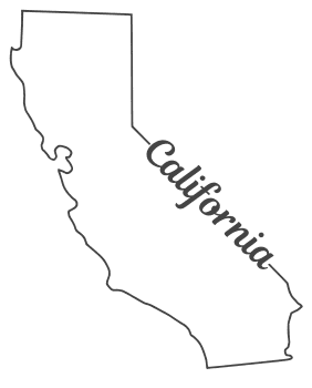 Free California outline with state name on border, cricut or Silhouette design, vector image, pattern, map 
shape cutting file.