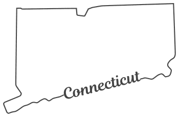 Free Connecticut outline with state name on border, cricut or Silhouette design, vector image, pattern, map 
shape cutting file.