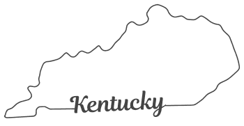 Free Kentucky outline with state name on border, cricut or Silhouette design, vector image, pattern, map 
shape cutting file.