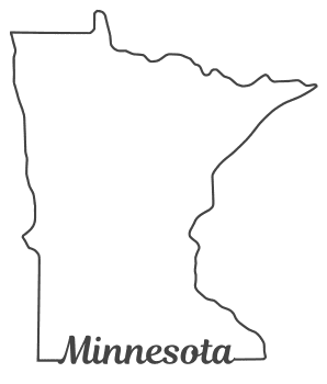 Minnesota – Map Outline, Printable State, Shape, Stencil, Pattern – DIY