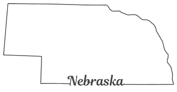 Free Nebraska outline with state name on border, cricut or Silhouette design, vector image, pattern, map 
shape cutting file.