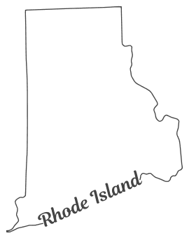 Free Rhode Island outline with state name on border, cricut or Silhouette design, vector image, pattern, map 
shape cutting file.