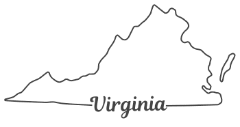 Free Virginia outline with state name on border, cricut or Silhouette design, vector image, pattern, map 
shape cutting file.