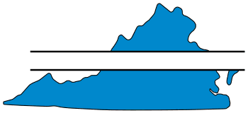 Free printable Virginia split monogram.  Personalize with your city, town, or customized text.
Great for t-shirts, DIY projects, cricut, silhouette, and other cutting machines. Add your own letters and numbers.