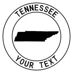 Tennessee map outline shape state with text in a circle stencil clip art pattern print download cricut or silhouette design free template, cutting file.