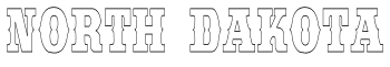 Free North Dakota text lettering vector image, with spurs, pattern, map shape 
cutting file.