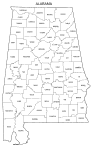Map of Alabama highlighting Colbert county, pattern, stencil, template, svg.