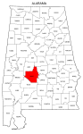 Map of Alabama highlighting Dallas county, pattern, stencil, template, svg.