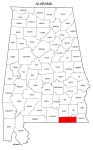 Map of Alabama highlighting Geneva county, pattern, stencil, template, svg.