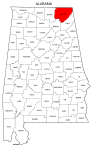 Map of Alabama highlighting Jackson county, pattern, stencil, template, svg.