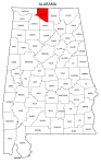 Map of Alabama highlighting Limestone county, pattern, stencil, template, svg.