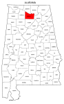Map of Alabama highlighting Morgan county, pattern, stencil, template, svg.