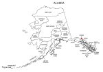 Map of Alaska highlighting Skagway county, pattern, stencil, template, svg.