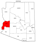 Map of Arizona highlighting La Paz county, pattern, stencil, template, svg.