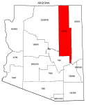 Map of Arizona highlighting Navajo county, pattern, stencil, template, svg.