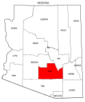Map of Arizona highlighting Pinal county, pattern, stencil, template, svg.