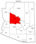 Map of Arizona highlighting Yavapai county, pattern, stencil, template, svg.