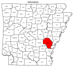 Map of Arkansas highlighting Arkansas county, pattern, stencil, template, svg.