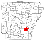Map of Arkansas highlighting Lincoln county, pattern, stencil, template, svg.