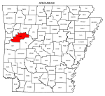 Map of Arkansas highlighting Logan county, pattern, stencil, template, svg.