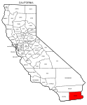 Map of California highlighting Imperial county, pattern, stencil, template, svg.