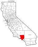Map of California highlighting Los Angeles county, pattern, stencil, template, svg.